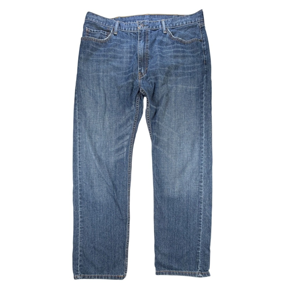 Levis 505 Regular Fit Straight Leg Jeans Mens 38x32 Medium Wash Blue Denim
